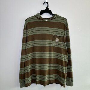 Quiksilver Men's Green and Khaki Hoodie